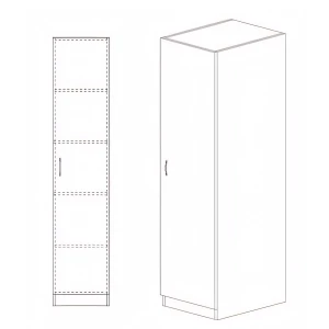 Ντουλάπα MARGRETE Φυσικό Μοριοσανίδα 48x40x180cm
