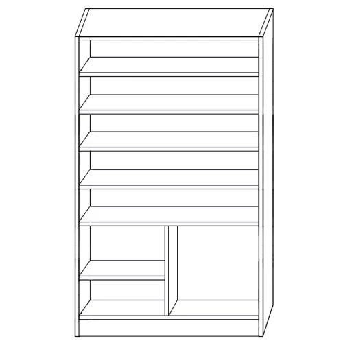 Παπουτσοθήκη BENTHE Φυσικό Μοριοσανίδα/Μελαμίνη 60x40x180cm