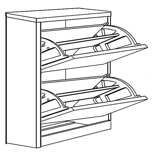 Παπουτσοθήκη DORIT Λευκό Μοριοσανίδα/Μελαμίνη 73x24x78.5cm