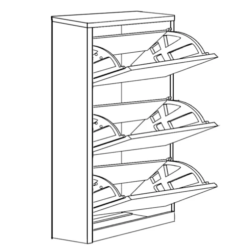 Παπουτσοθήκη GYDA Σκούρο Γκρι Μοριοσανίδα/Μελαμίνη 60x20x113.2cm