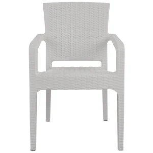 Καρέκλα Κήπου Λευκό Rattan 58x55x87cm