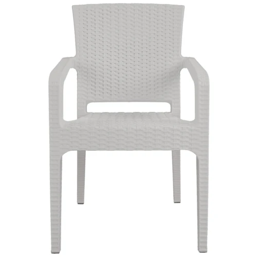 Καρέκλα Κήπου Λευκό Rattan 58x55x87cm