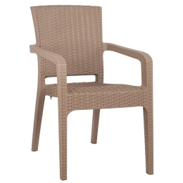 Καρέκλα Κήπου Μπεζ Rattan 58x55x87cm