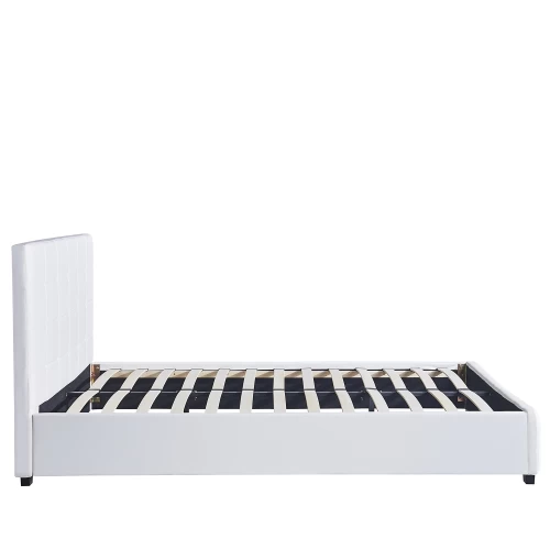 Κρεβάτι ABELIA Λευκό PU 214.5x170x100cm (Στρώμα 160x200cm)
