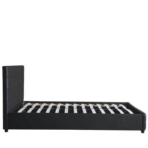 Κρεβάτι ABELIA Μαύρο PU 214.5x170x100cm (Στρώμα 160x200cm)