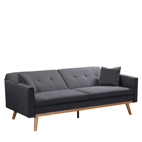 Καναπές Κρεβάτι BELVIA Σκούρο Γκρι 202x89x83cm