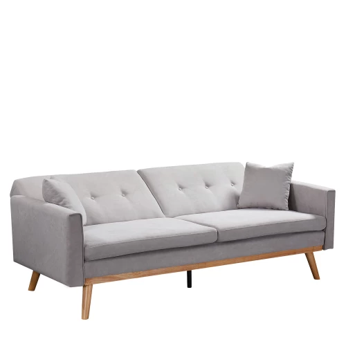 Καναπές Κρεβάτι BELVIA Ανοιχτό Γκρι 202x89x83cm