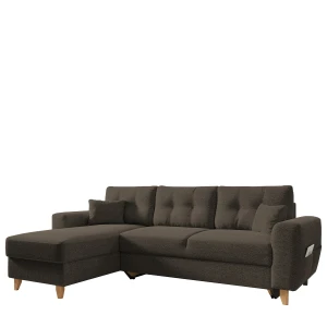 Καναπές Γωνιακός Αναστρέψιμη Γωνία JESSIE 235x160x85cm Καφέ