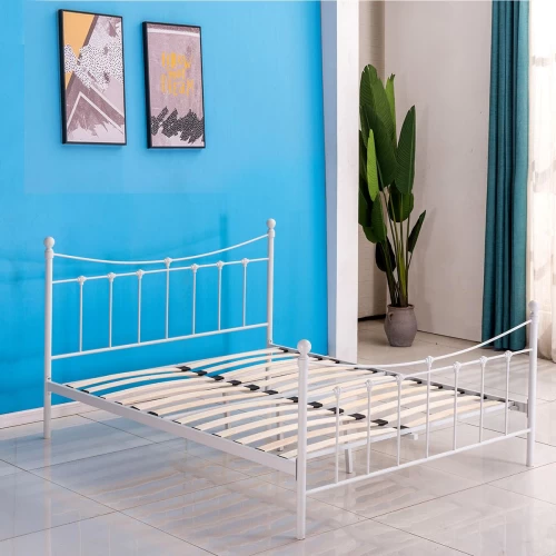 Κρεβάτι SOPHIE Μεταλλικό Sandy White 210x168x110cm (Στρώμα 160x200cm)