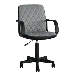 Καρέκλα Γραφείου THIRINA Γκρι/Μαύρο Ύφασμα/PVC 56x57x85-97cm