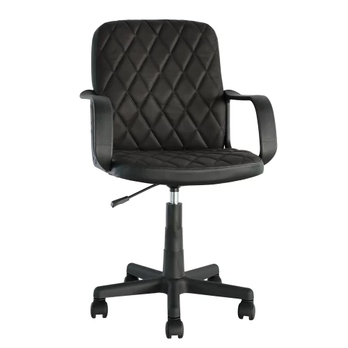 Καρέκλα Γραφείου THIRINA Μαύρο Ύφασμα/PVC 56x57x85-97cm