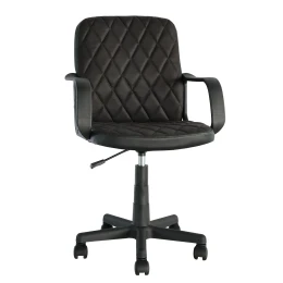 Καρέκλα Γραφείου THIRINA Μαύρο Ύφασμα/PVC 56x57x85-97cm