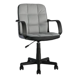 Καρέκλα Γραφείου ASPIS Γκρι/Μαύρο Ύφασμα/PVC 56x57x85-97cm
