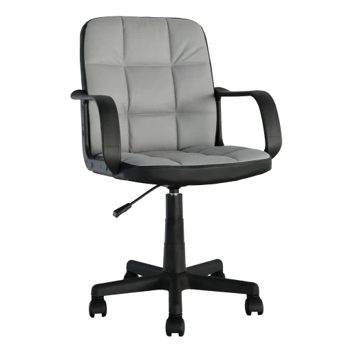 Καρέκλα Γραφείου ASPIS Γκρι/Μαύρο Ύφασμα/PVC 56x57x85-97cm