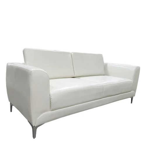 Καναπές Τριθέσιος ELFRIC Λευκό PU 190x81x81cm