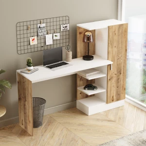 Γραφείο CAMDEN Πεύκο/Λευκό Μοριοσανίδα 152.3x40x120cm