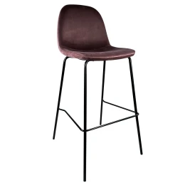 Σκαμπό Bar BROOKLYN Σάπιο Μήλο/Μαύρο Βελούδο/Μέταλλο 39x50x101cm
