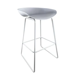 Σκαμπό Bar VICTORY Λευκό PP/Μέταλλο 43x42x85cm
