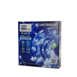 Φωτοσωλήνας 180 LED Εσωτ. &amp; Εξωτ. Χώρου Με 8 Προγράμματα Και Μετασχηματιστή Ψυχρό Λευκό Φως Μη Επεκτεινόμενο 10+3m
