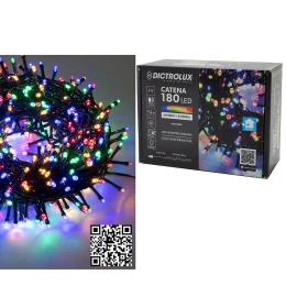 180 LED Εσωτ. &amp; Εξωτ. Χώρου Με 8 Προγράμματα Και Μετασχηματιστή Πολύχρωμο Φως Πράσινο Καλώδιο Μη Επεκτεινόμενο IP44 31V