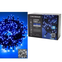180 LED Εσωτ. &amp; Εξωτ. Χώρου Με 8 Προγράμματα Και Μετασχηματιστή Μπλε Φως Πράσινο Καλώδιο Μη Επεκτεινόμενο IP44 31V 9.2m