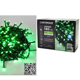 180 LED Εσωτ. &amp; Εξωτ. Χώρου Με 8 Προγράμματα Και Μετασχηματιστή Πράσινο Φως Πράσινο Καλώδιο Μη Επεκτεινόμενο IP44 31V 9.