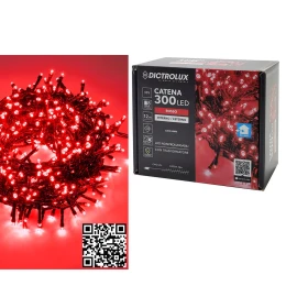 300 LED Εσωτ. &amp; Εξωτ. Χώρου Με 8 Προγράμματα Και Μετασχηματιστή Ροζ Φως Πράσινο Καλώδιο Μη Επεκτεινόμενο IP44 31V 14m