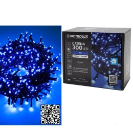 300 LED Εσωτ. &amp; Εξωτ. Χώρου Με 8 Προγράμματα Και Μετασχηματιστή Μπλε Φως Πράσινο Καλώδιο Μη Επεκτεινόμενο IP44 31V 14m