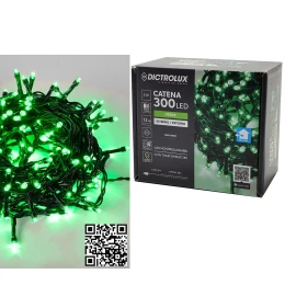 300 LED Εσωτ. &amp; Εξωτ. Χώρου Με 8 Προγράμματα Και Μετασχηματιστή Πράσινο Φως Πράσινο Καλώδιο Μη Επεκτεινόμενο IP44 31V 14