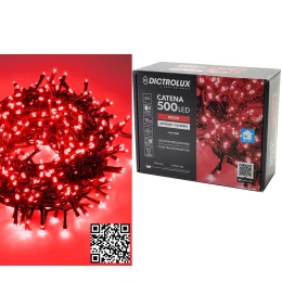 500 LED Εσωτ. &amp; Εξωτ. Χώρου Με 8 Προγράμματα Και Μετασχηματιστή Ροζ Φως Πράσινο Καλώδιο Μη Επεκτεινόμενο IP44 31V 17m