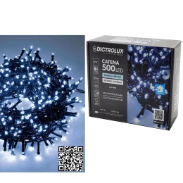 500 LED Εσωτ. &amp; Εξωτ. Χώρου Με 8 Προγράμματα Και Μετασχηματιστή Ψυχρό Λευκό Φως Πράσινο Καλώδιο Μη Επεκτεινόμενο IP44 31