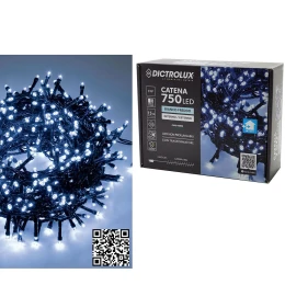 750 LED Εσωτ. &amp; Εξωτ. Χώρου Με 8 Προγράμματα Και Μετασχηματιστή Ψυχρό Λευκό Φως Πράσινο Καλώδιο Μη Επεκτεινόμενο IP44 31