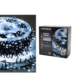 2000 LED Εσωτ. &amp; Εξωτ. Χώρου Με 8 Προγράμματα Και Μετασχηματιστή Ψυχρό Λευκό Φως Πράσινο Καλώδιο Μη Επεκτεινόμενο IP44 3