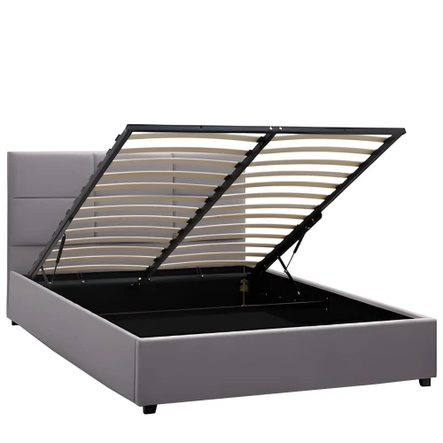 Κρεβάτι Διπλό CLOUDREST Γκρι Ύφασμα 214x168x109cm (Στρώμα 160x200cm)