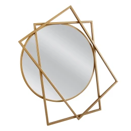 Καθρέπτης Τοίχου AMDIR Χρυσό Μέταλλο/Γυαλί 53x3x61cm