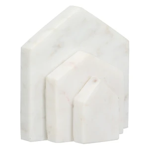 Βιβλιοθήκη Σπίτι Μαρμάρινο Μπεζ Λευκό 11X5X12Cm 11X5X12Cm