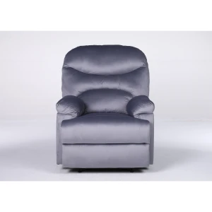 Πολυθρόνα Ανακλινόμενη NASHIRA Γκρι Βελούδο 88x90x99cm
