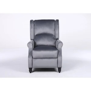 Πολυθρόνα Ανακλινόμενη MARKEB Γκρι Βελούδο 72x84x97cm