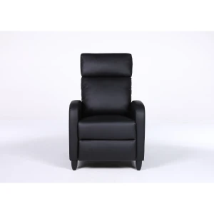 Πολυθρόνα Ανακλινόμενη ATRIA Μαύρο PU 67.5x90x104cm