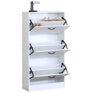 Παπουτσοθήκη BRANTLEY Λευκό Μοριοσανίδα 60x24x116cm