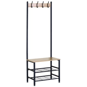 Έπιπλο Εισόδου LANGWOOD Δρυς/Μαύρο Μοριοσανίδα/Μέταλλο 60x40x175cm Έπιπλο Εισόδου LANGWOOD Δρυς/Μαύρο Μοριοσανίδα/Μέταλλο 60x40x175cm