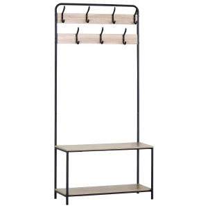 Έπιπλο Εισόδου NORFIELD Δρυς/Μαύρο Μοριοσανίδα/Μέταλλο 80x30x170cm Έπιπλο Εισόδου NORFIELD Δρυς/Μαύρο Μοριοσανίδα/Μέταλλο 80x30x170cm