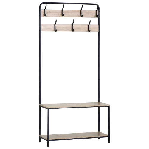 Έπιπλο Εισόδου NORFIELD Δρυς/Μαύρο Μοριοσανίδα/Μέταλλο 80x30x170cm Έπιπλο Εισόδου NORFIELD Δρυς/Μαύρο Μοριοσανίδα/Μέταλλο 80x30x170cm