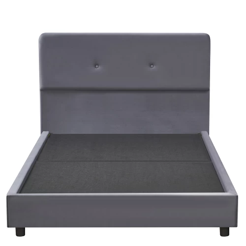 Κρεβάτι Ημίδιπλο TAMAHAWK Γκρι Ύφασμα 212x136x106cm (Στρώμα 120x200cm)