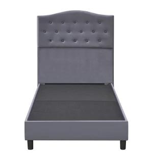 Κρεβάτι Μονό JUNIPER Γκρι Ύφασμα 209x101x125cm (Στρώμα 90x200cm)