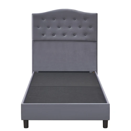 Κρεβάτι Μονό JUNIPER Γκρι Ύφασμα 209x101x125cm (Στρώμα 90x200cm)