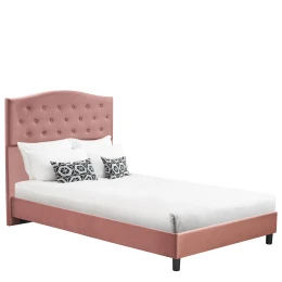 Κρεβάτι Ημίδιπλο JUNIPER Σάπιο Μήλο Ύφασμα 209x132x125cm (Στρώμα 120x200cm)