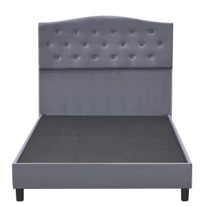 Κρεβάτι Ημίδιπλο JUNIPER Γκρι Ύφασμα 209x132x125cm (Στρώμα 120x200cm)