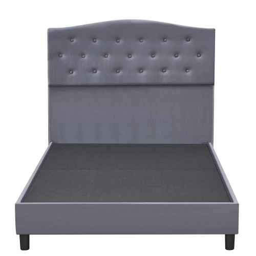 Κρεβάτι Ημίδιπλο JUNIPER Γκρι Ύφασμα 209x132x125cm (Στρώμα 120x200cm)