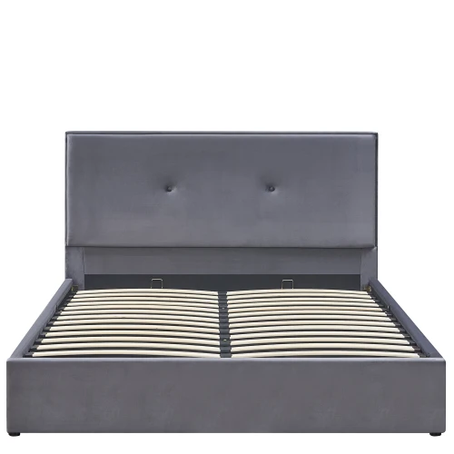 Κρεβάτι Υπέρδιπλο YUMA Γκρι Ύφασμα 214x1170x10cm (Στρώμα 160x200cm)